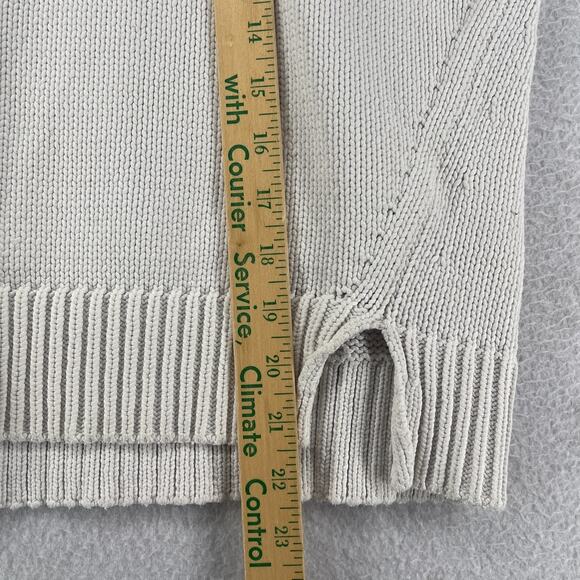 EVERLANE Sweater S Chunky Pullover Jumper Cotton Blend Off White - Picture 11 of 12